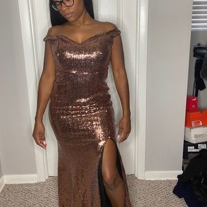 Brown Sequin Dress